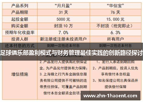 足球俱乐部盈利模式与财务管理最佳实践的创新路径探讨
